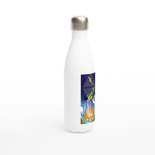 Down to Earth - White 17oz Stainless Steel Water Bottle